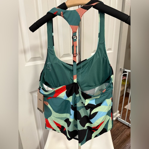 NWT Nike Floral Jungle Tankini Swim Athletic Top xl - Picture 2 of 7
